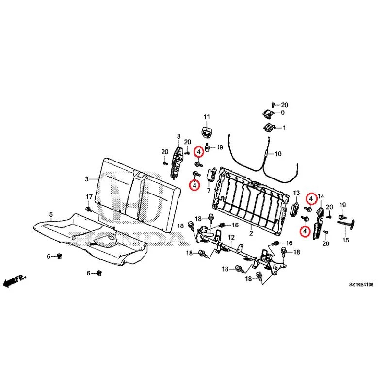 [NEW] JDM HONDA CR-Z ZF2 2014 Rear Seat GENUINE OEM - Image 5