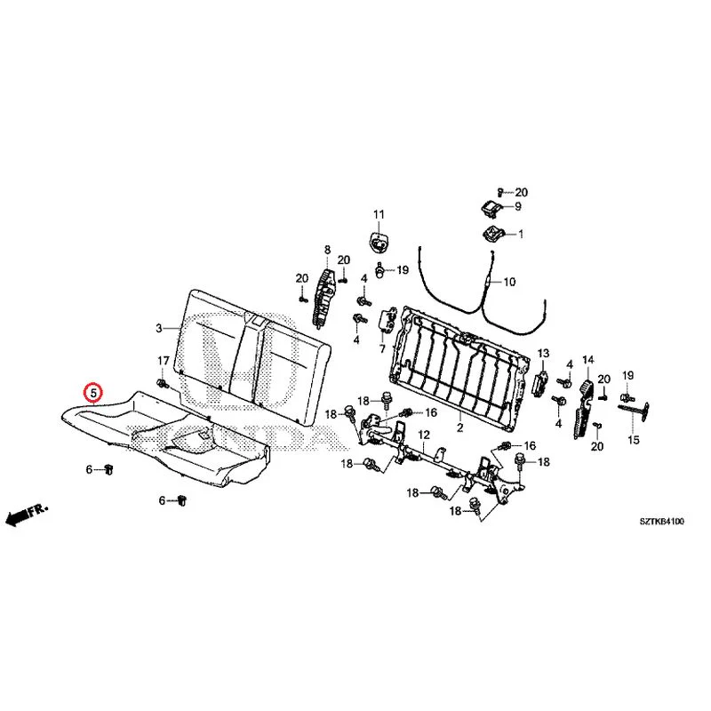 [NEW] JDM HONDA CR-Z ZF2 2014 Rear Seat GENUINE OEM - Image 6