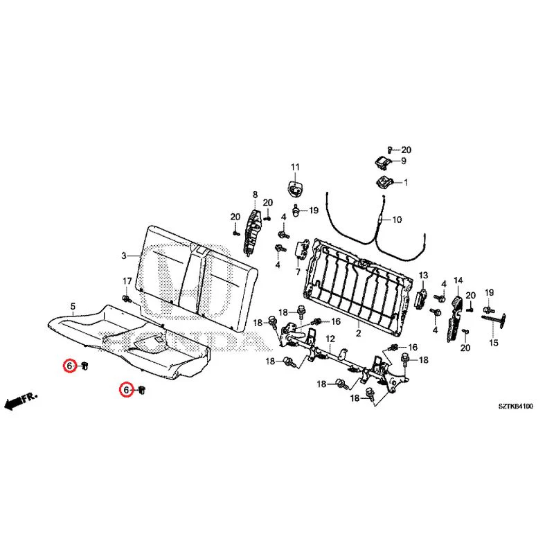 [NEW] JDM HONDA CR-Z ZF2 2014 Rear Seat GENUINE OEM - Image 7