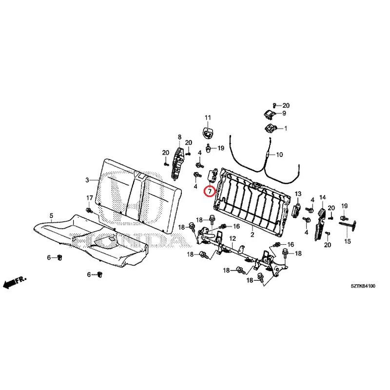 [NEW] JDM HONDA CR-Z ZF2 2014 Rear Seat GENUINE OEM - Image 8