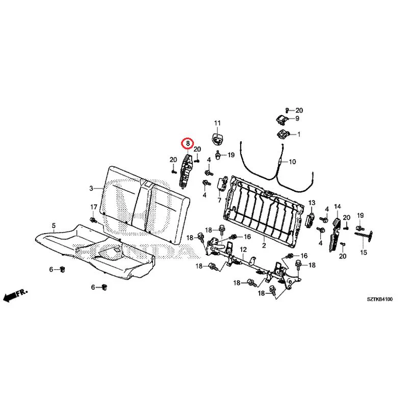[NEW] JDM HONDA CR-Z ZF2 2014 Rear Seat GENUINE OEM - Image 9