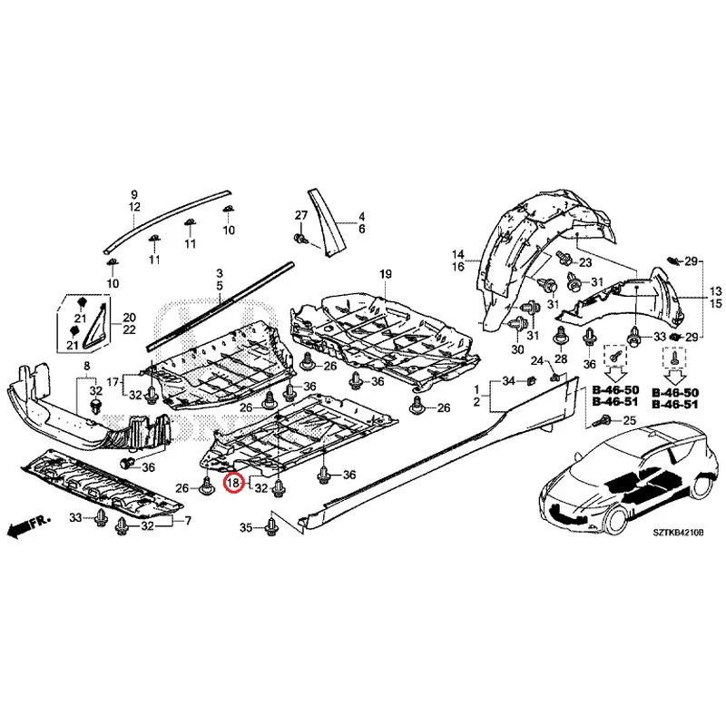 [NEW] JDM HONDA CR-Z ZF2 2014 Molding/Side Sill Garnish GENUINE OEM - Image 36