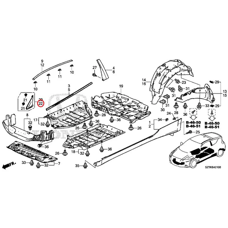 [NEW] JDM HONDA CR-Z ZF2 2014 Molding/Side Sill Garnish GENUINE OEM - Image 40