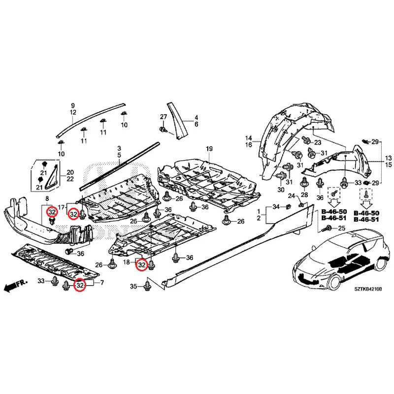 [NEW] JDM HONDA CR-Z ZF2 2014 Molding/Side Sill Garnish GENUINE OEM - Image 50