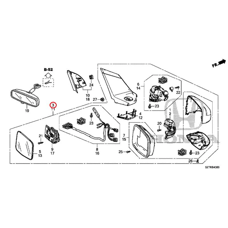 [NEW] JDM HONDA CR-Z ZF2 2014 Mirrors GENUINE OEM - Image 10