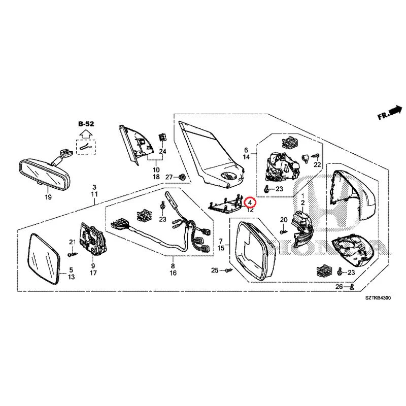 [NEW] JDM HONDA CR-Z ZF2 2014 Mirrors GENUINE OEM - Image 11