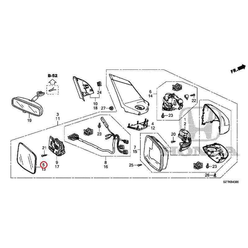 [NEW] JDM HONDA CR-Z ZF2 2014 Mirrors GENUINE OEM - Image 12