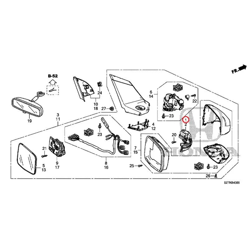 [NEW] JDM HONDA CR-Z ZF2 2014 Mirrors GENUINE OEM - Image 2