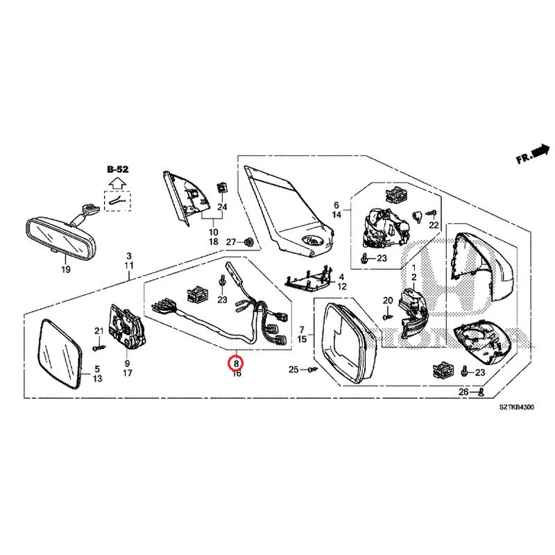[NEW] JDM HONDA CR-Z ZF2 2014 Mirrors GENUINE OEM - Image 21