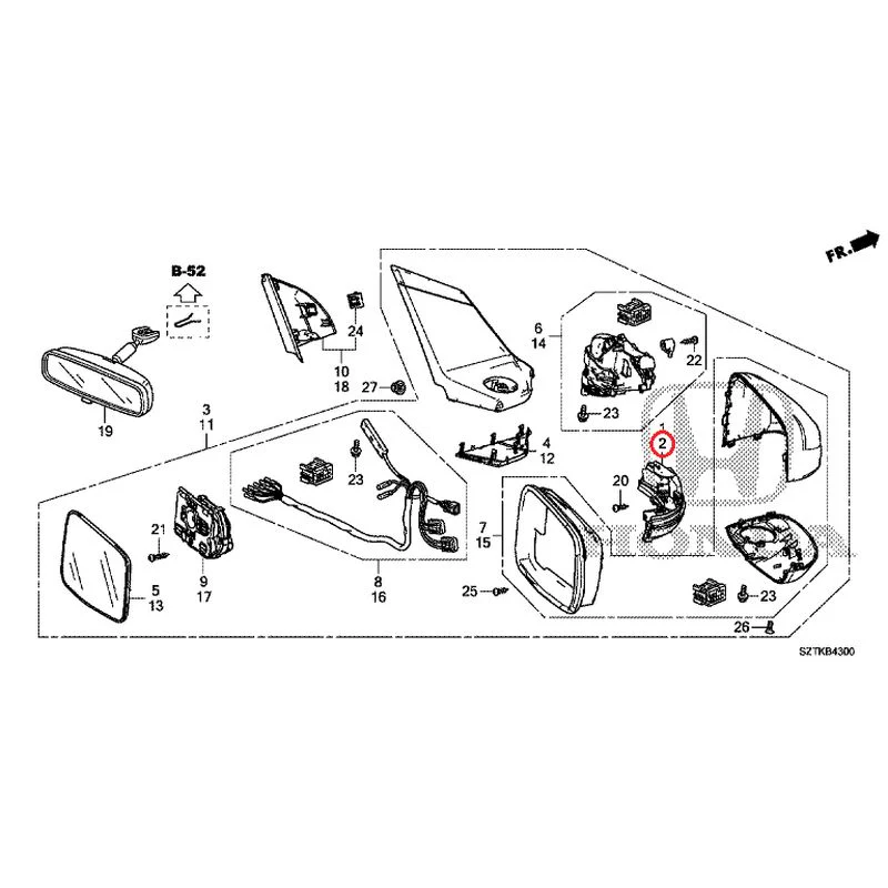 [NEW] JDM HONDA CR-Z ZF2 2014 Mirrors GENUINE OEM - Image 3