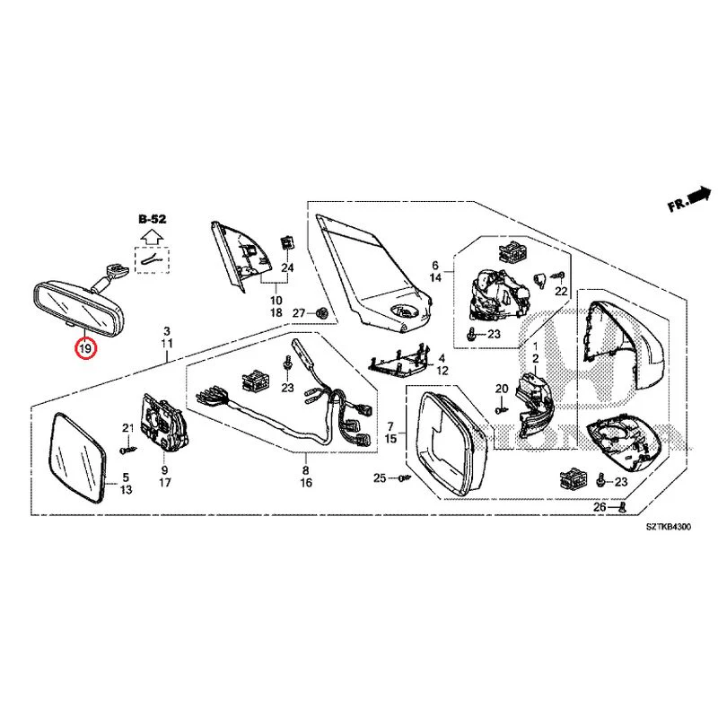 [NEW] JDM HONDA CR-Z ZF2 2014 Mirrors GENUINE OEM - Image 44
