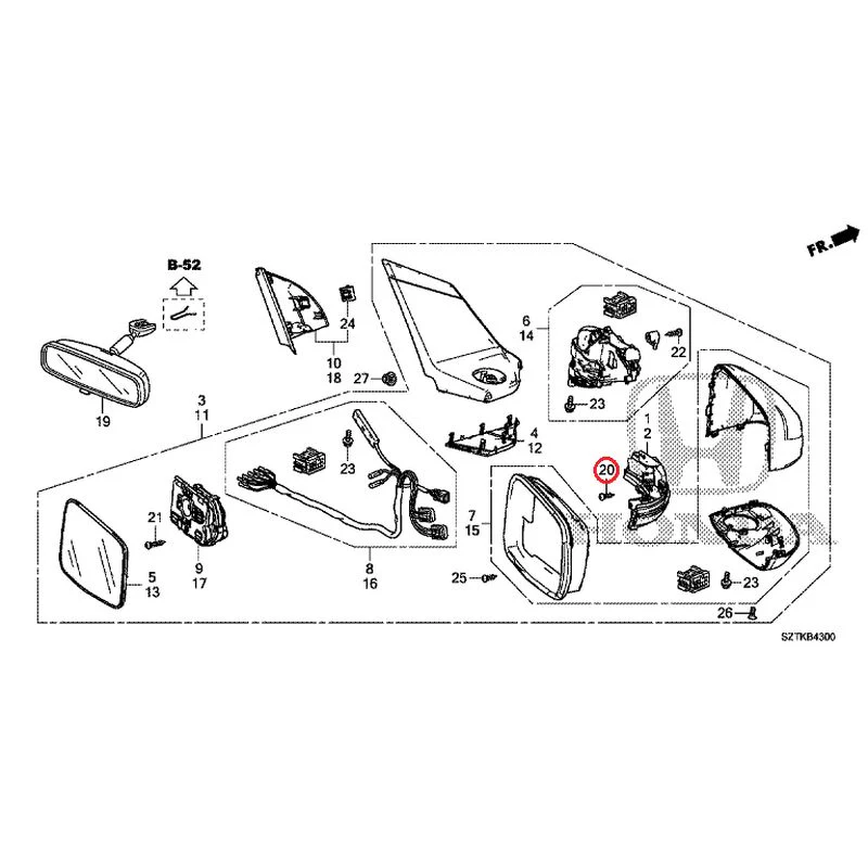 [NEW] JDM HONDA CR-Z ZF2 2014 Mirrors GENUINE OEM - Image 45