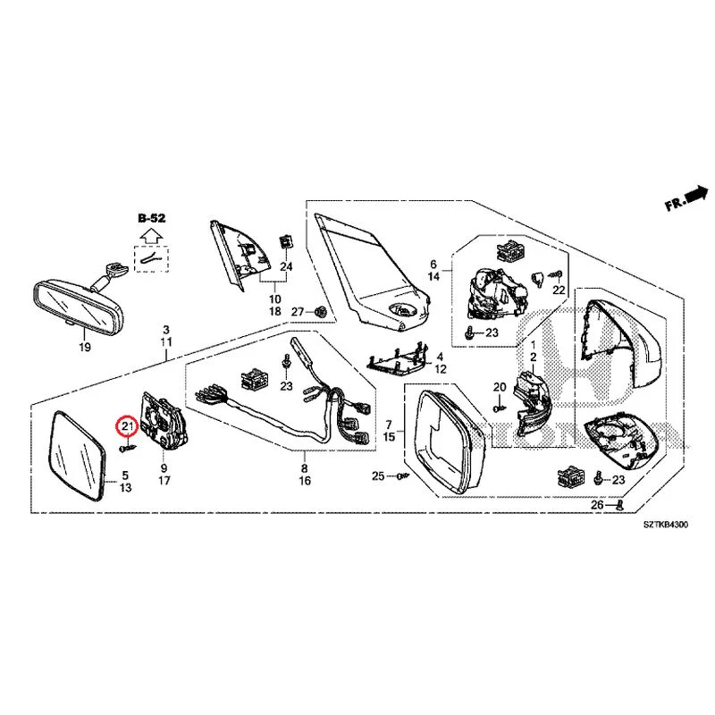 [NEW] JDM HONDA CR-Z ZF2 2014 Mirrors GENUINE OEM - Image 46