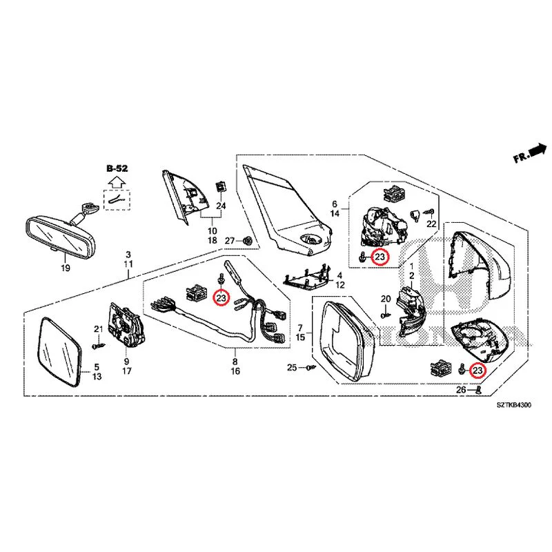 [NEW] JDM HONDA CR-Z ZF2 2014 Mirrors GENUINE OEM - Image 48