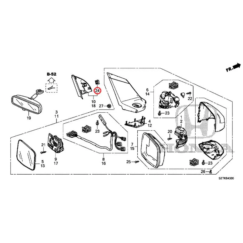 [NEW] JDM HONDA CR-Z ZF2 2014 Mirrors GENUINE OEM - Image 49