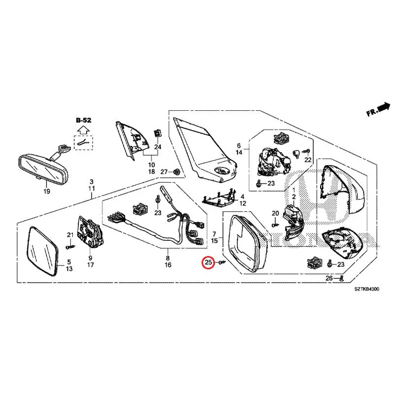 [NEW] JDM HONDA CR-Z ZF2 2014 Mirrors GENUINE OEM - Image 50
