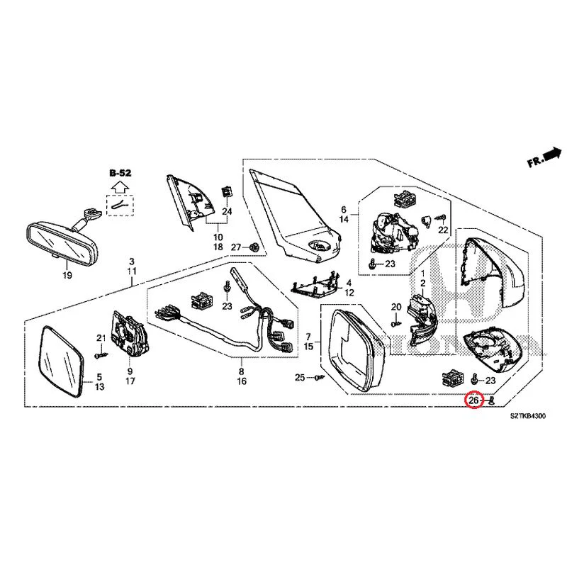 [NEW] JDM HONDA CR-Z ZF2 2014 Mirrors GENUINE OEM - Image 51