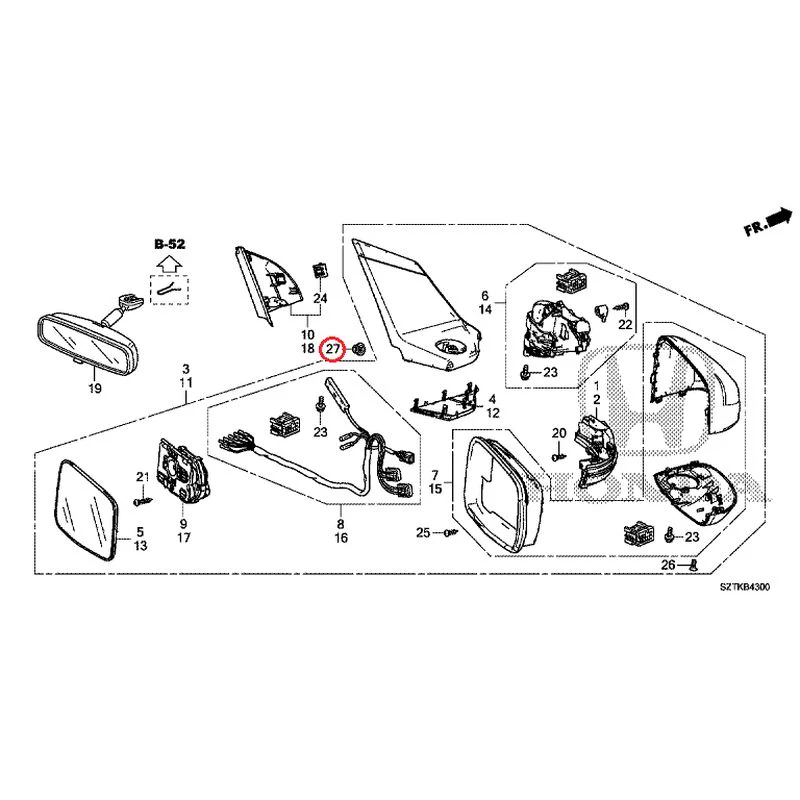 [NEW] JDM HONDA CR-Z ZF2 2014 Mirrors GENUINE OEM - Image 52