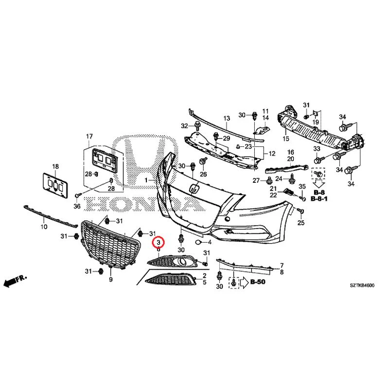 [NEW] JDM HONDA CR-Z ZF2 2014 Front Bumper GENUINE OEM - Image 10