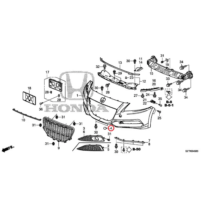 [NEW] JDM HONDA CR-Z ZF2 2014 Front Bumper GENUINE OEM - Image 11