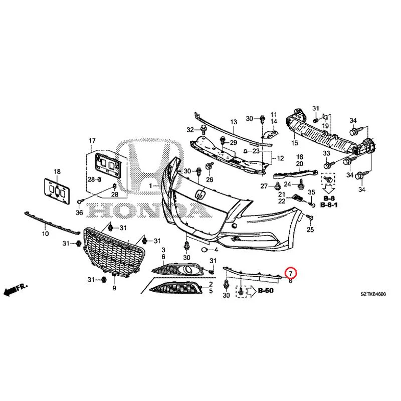 [NEW] JDM HONDA CR-Z ZF2 2014 Front Bumper GENUINE OEM - Image 19