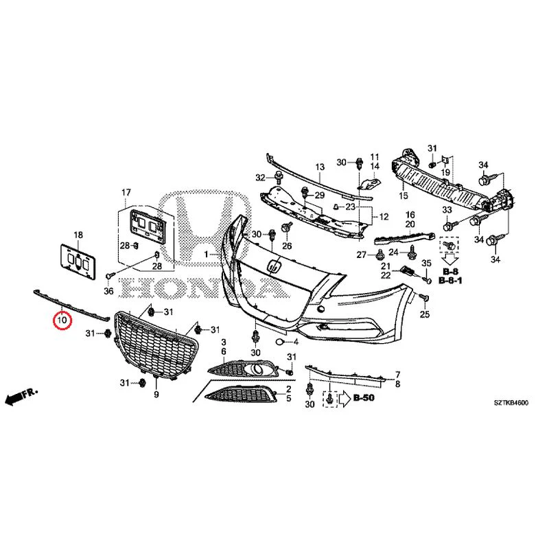 [NEW] JDM HONDA CR-Z ZF2 2014 Front Bumper GENUINE OEM - Image 22