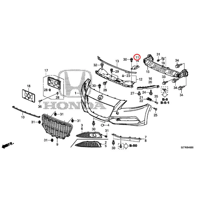 [NEW] JDM HONDA CR-Z ZF2 2014 Front Bumper GENUINE OEM - Image 24