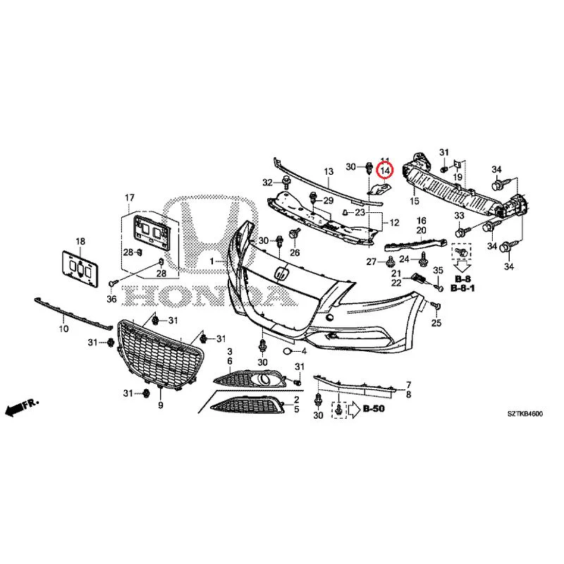 [NEW] JDM HONDA CR-Z ZF2 2014 Front Bumper GENUINE OEM - Image 28
