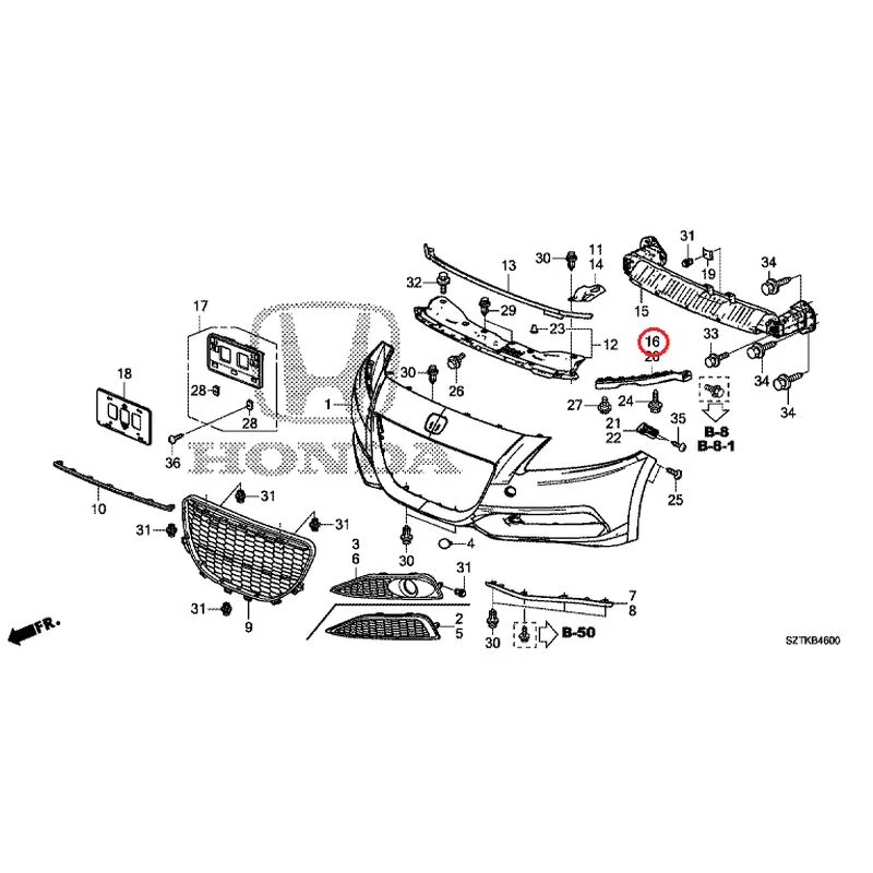 [NEW] JDM HONDA CR-Z ZF2 2014 Front Bumper GENUINE OEM - Image 30