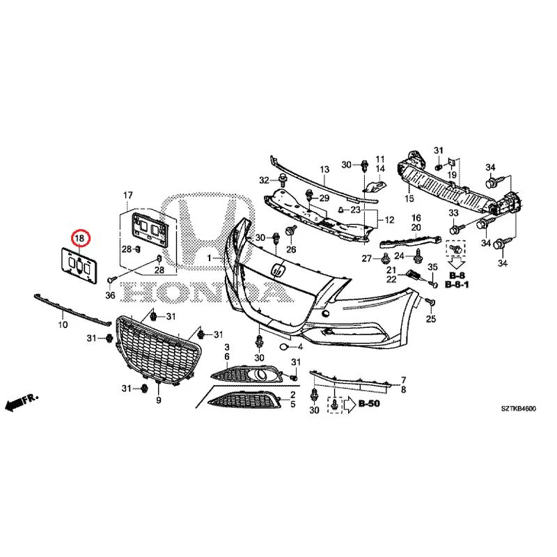 [NEW] JDM HONDA CR-Z ZF2 2014 Front Bumper GENUINE OEM - Image 31