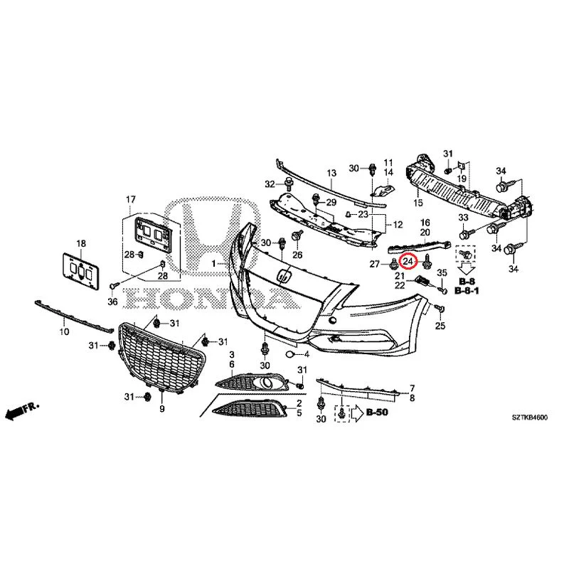 [NEW] JDM HONDA CR-Z ZF2 2014 Front Bumper GENUINE OEM - Image 37