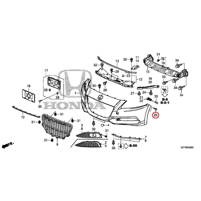 [NEW] JDM HONDA CR-Z ZF2 2014 Front Bumper GENUINE OEM - Image 38