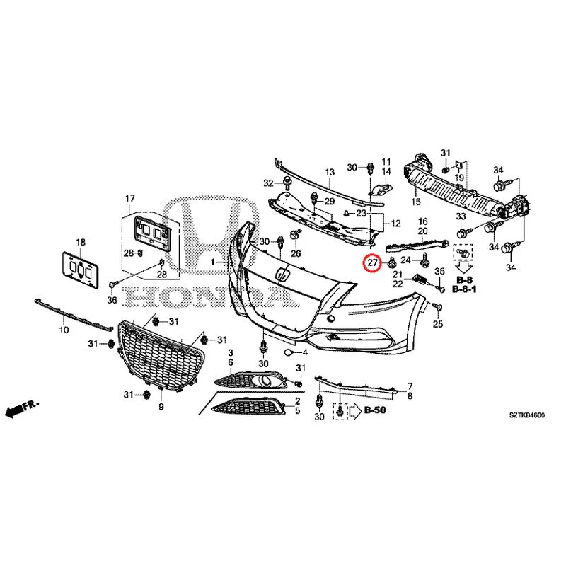 [NEW] JDM HONDA CR-Z ZF2 2014 Front Bumper GENUINE OEM - Image 40