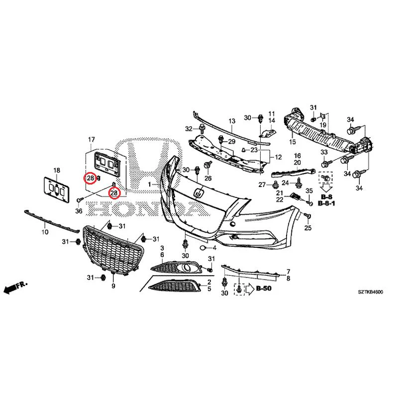 [NEW] JDM HONDA CR-Z ZF2 2014 Front Bumper GENUINE OEM - Image 41