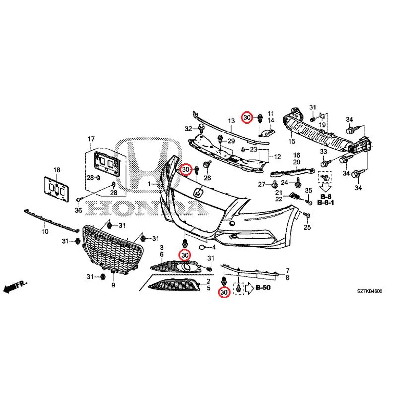 [NEW] JDM HONDA CR-Z ZF2 2014 Front Bumper GENUINE OEM - Image 43