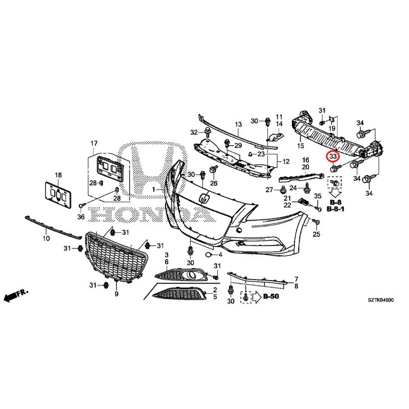 [NEW] JDM HONDA CR-Z ZF2 2014 Front Bumper GENUINE OEM - Image 46