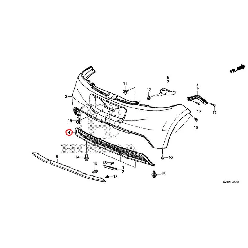 [NEW] JDM HONDA CR-Z ZF2 2014 Rear Bumper GENUINE OEM - Image 12