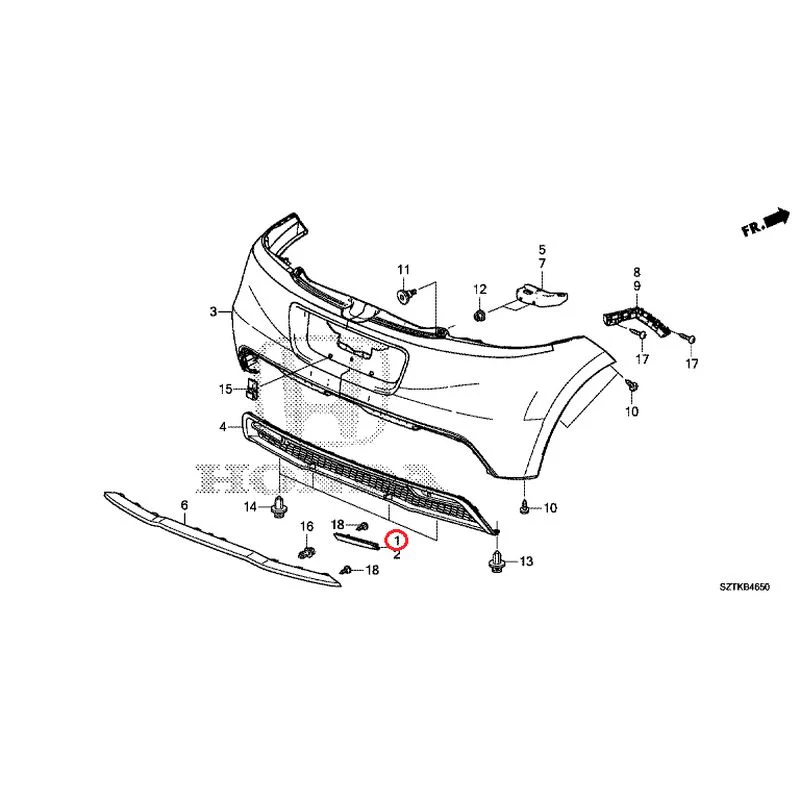 [NEW] JDM HONDA CR-Z ZF2 2014 Rear Bumper GENUINE OEM - Image 2