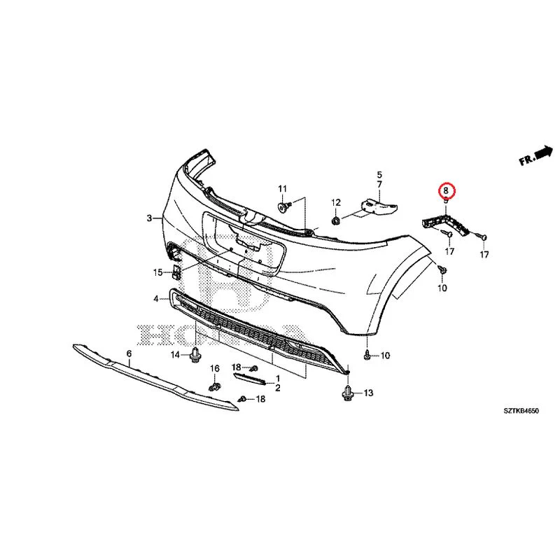[NEW] JDM HONDA CR-Z ZF2 2014 Rear Bumper GENUINE OEM - Image 22
