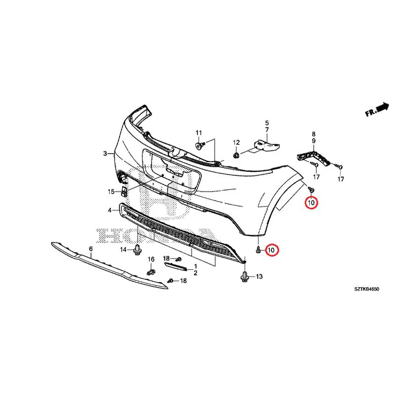 [NEW] JDM HONDA CR-Z ZF2 2014 Rear Bumper GENUINE OEM - Image 24