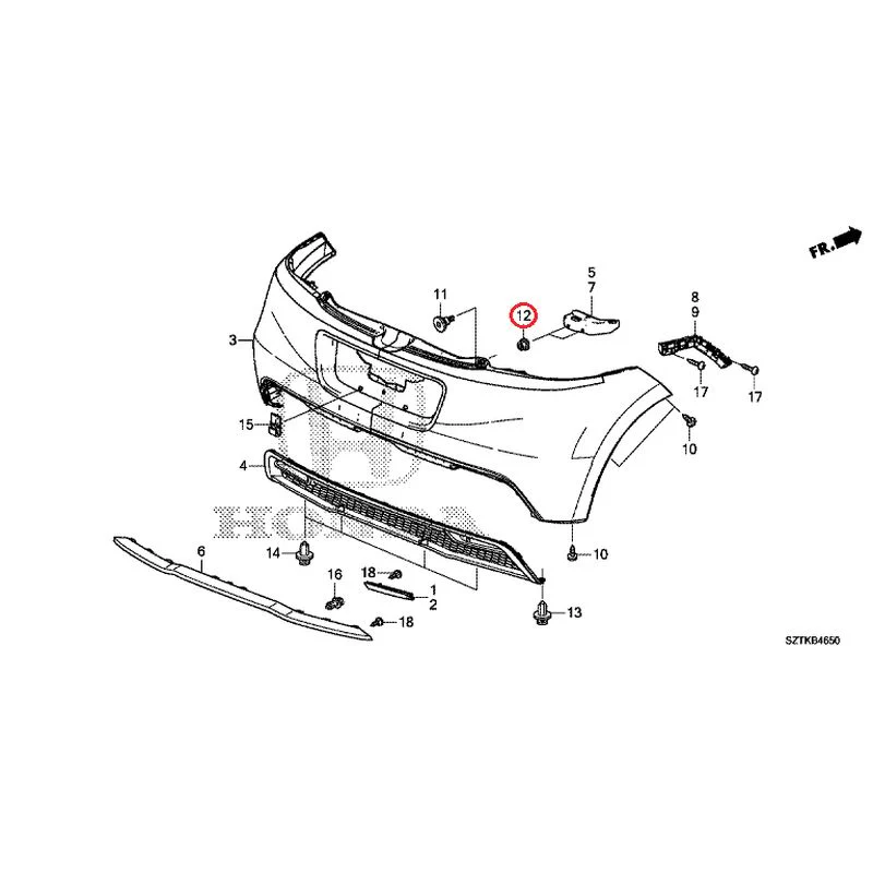 [NEW] JDM HONDA CR-Z ZF2 2014 Rear Bumper GENUINE OEM - Image 26