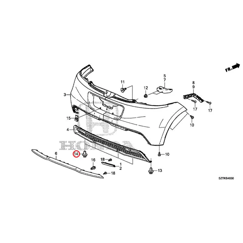 [NEW] JDM HONDA CR-Z ZF2 2014 Rear Bumper GENUINE OEM - Image 28