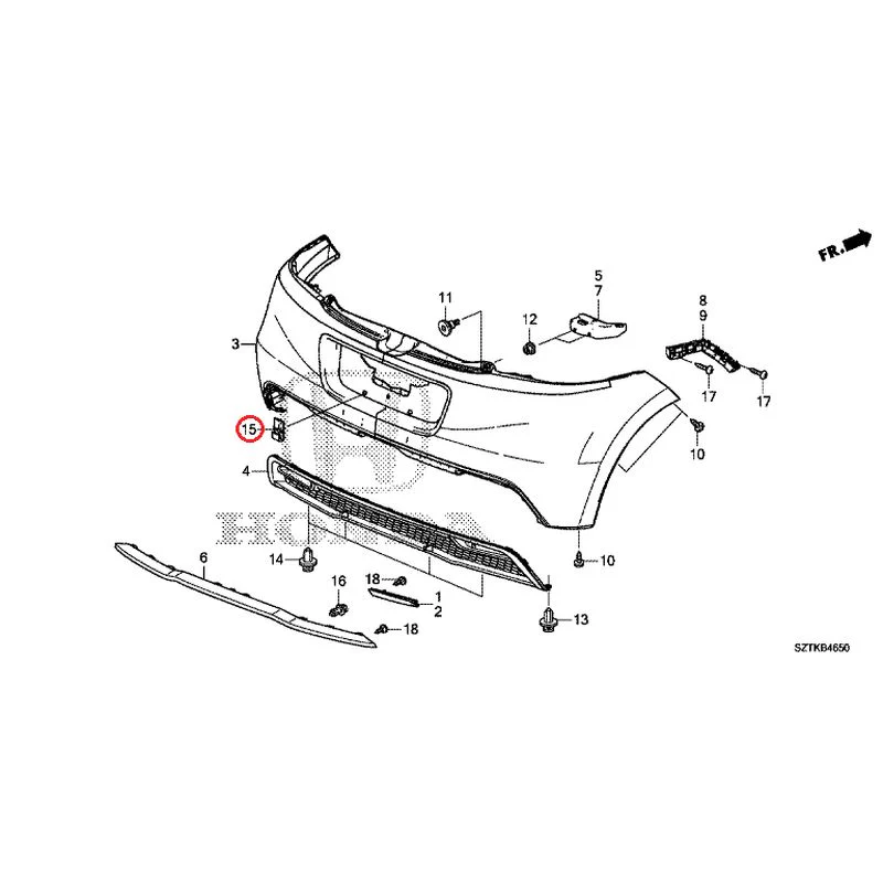 [NEW] JDM HONDA CR-Z ZF2 2014 Rear Bumper GENUINE OEM - Image 29