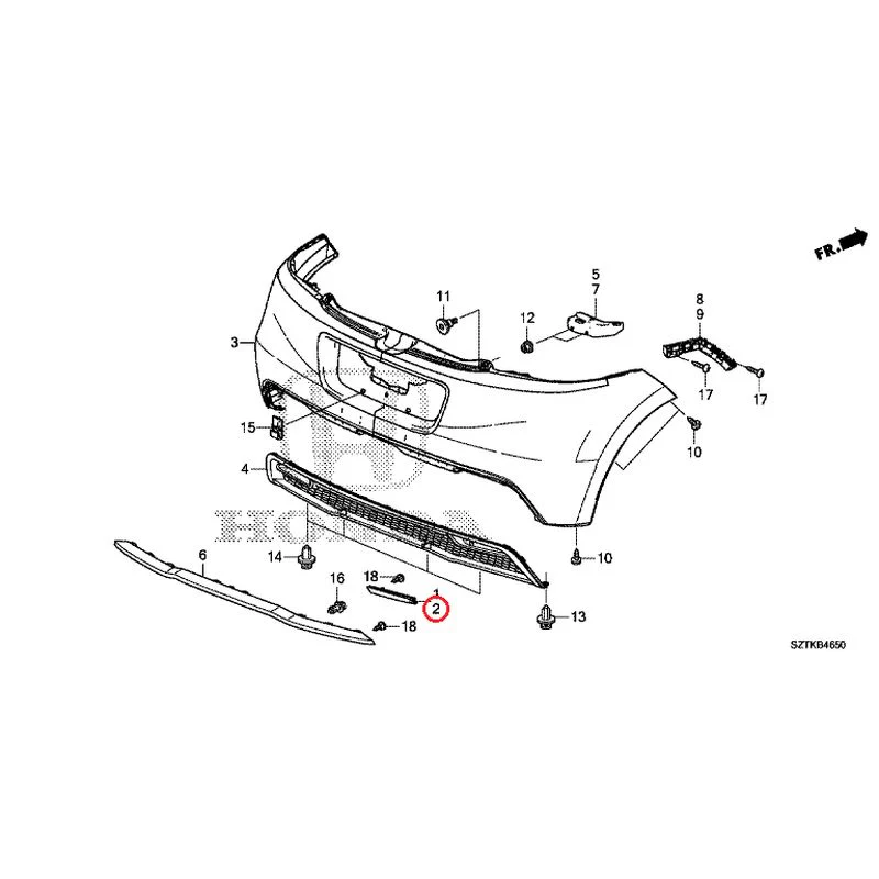 [NEW] JDM HONDA CR-Z ZF2 2014 Rear Bumper GENUINE OEM - Image 3
