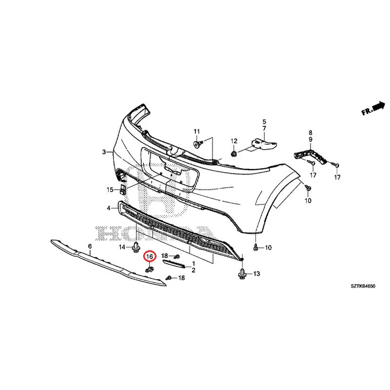 [NEW] JDM HONDA CR-Z ZF2 2014 Rear Bumper GENUINE OEM - Image 30