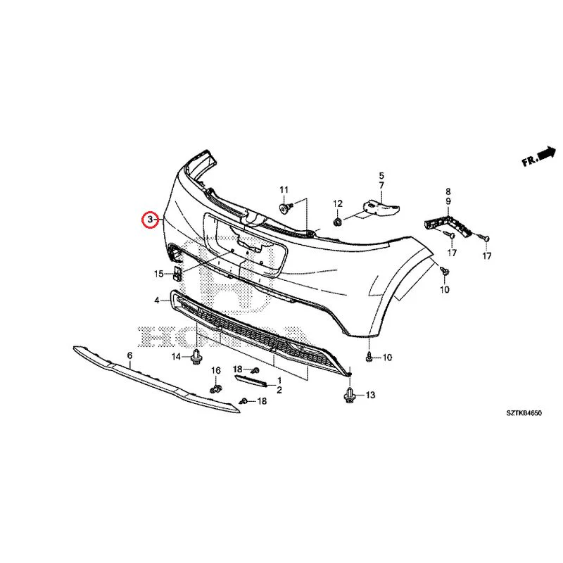 [NEW] JDM HONDA CR-Z ZF2 2014 Rear Bumper GENUINE OEM - Image 9