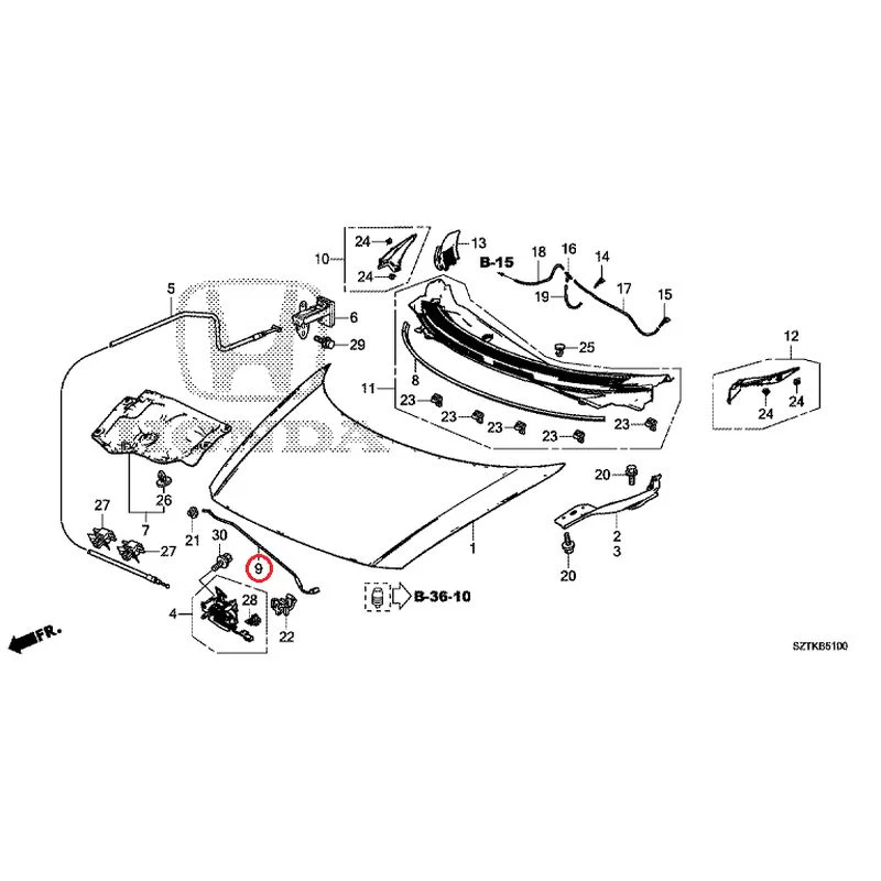 [NEW] JDM HONDA CR-Z ZF2 2014 Hood GENUINE OEM - Image 10
