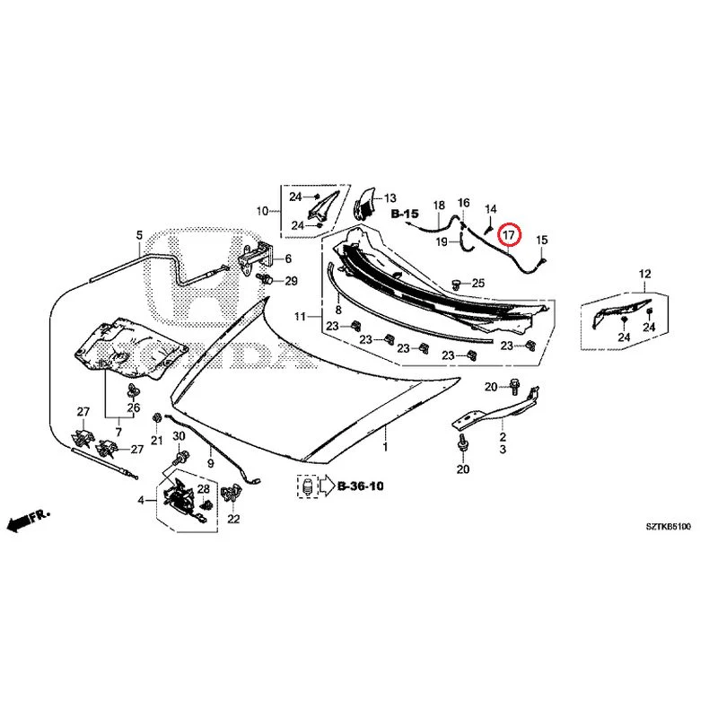 [NEW] JDM HONDA CR-Z ZF2 2014 Hood GENUINE OEM - Image 18