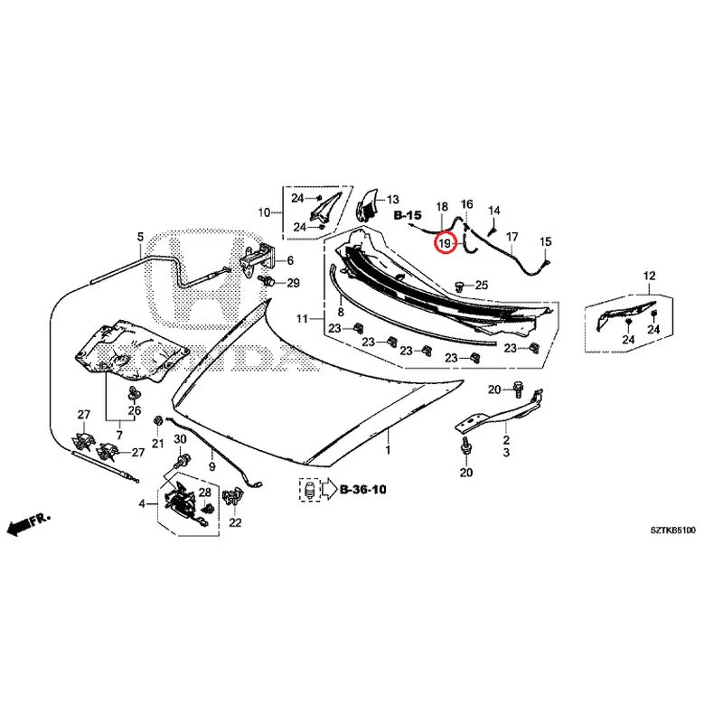 [NEW] JDM HONDA CR-Z ZF2 2014 Hood GENUINE OEM - Image 20