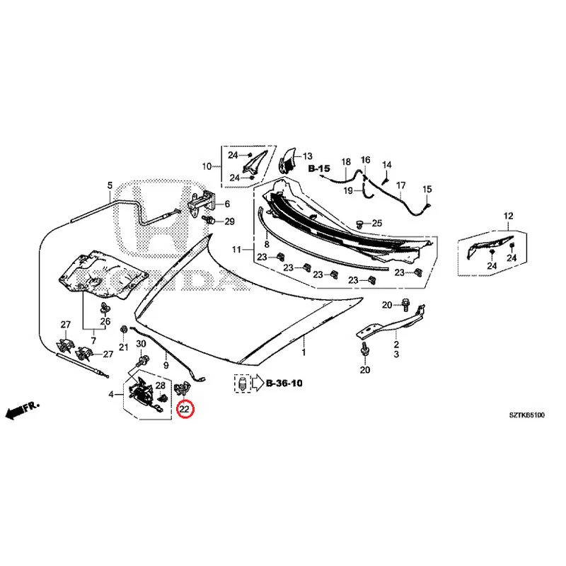 [NEW] JDM HONDA CR-Z ZF2 2014 Hood GENUINE OEM - Image 23